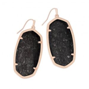 Kendra Scott Danielle Black Granite Rose Gold